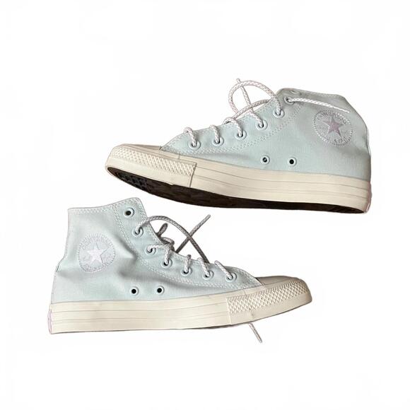 Converse, Women’s 7.5, Aqua, Chuck Taylor All Star Stitched Patch Sneakers - Picture 1 of 5